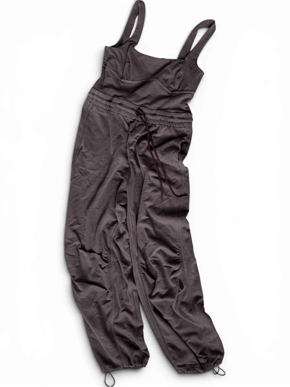 Free People FP Movement Inbound Stretch Cotton Jumpsuit Brown Size L NWOT - Picture 2 of 8